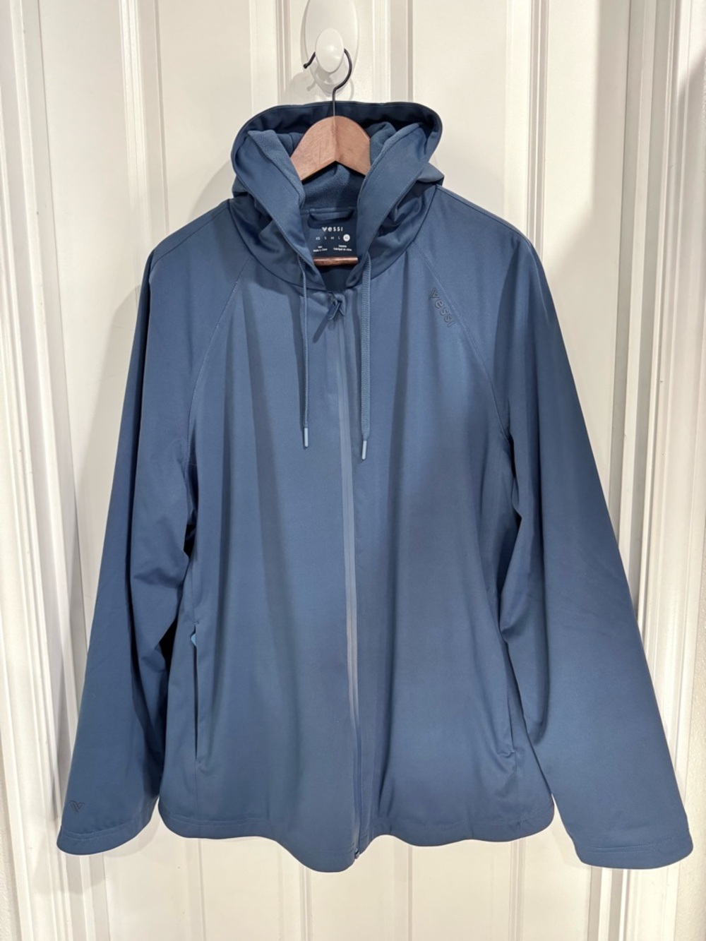 Vessi Coastal Men’s Hooded Waterproof Jacket - Blue